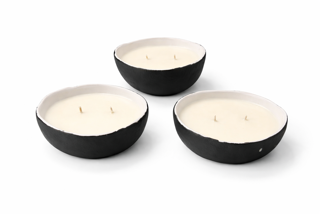 Isla Coconut -  Set of 3 hand-poured artisanal vessels