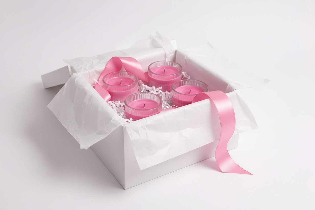 Vanilla Candles - Gift Set of 4 -